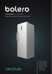 Manuale Cecotec Bolero CoolMarket UF 380 Inox Congelatore