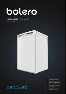 Manual Cecotec Bolero CoolMarket TF 90 White Freezer