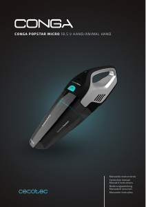 Mode d’emploi Cecotec Conga Popstar Micro 18.5 V Animal Hand Aspirateur à main