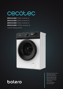 Manual Cecotec Bolero DressCode 7300 Inverter A Máquina de lavar roupa