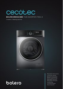 Manual Cecotec Bolero DressCode 7500 Inverter Steel A Máquina de lavar roupa