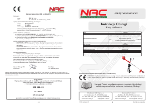 Instrukcja NAC TT-BC520-2 Wycinarka do krzaków