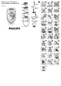Manual Philips HP6512 Satinelle Epilator