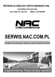 Instrukcja NAC ES38-115-230-GN Szlifierki oscylacyjne