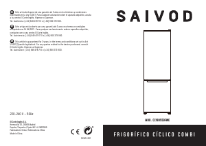 Handleiding Saivod CC18055DFWE Koel-vries combinatie