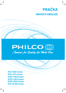 Manuál Philco PLD 1273 Crown Pračka