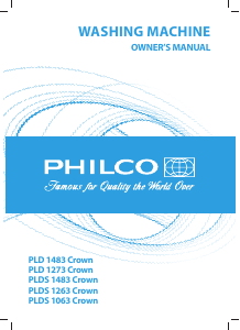 Manual Philco PLDS 1063 Crown Washing Machine