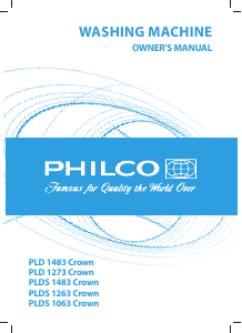 Manual Philco PLDS 1263 Crown Washing Machine