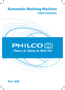 Handleiding Philco PLF 10 1 Wasmachine