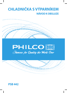 Manuál Philco PSB 442 Lednice