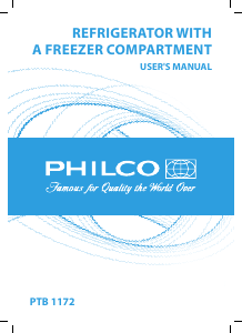 Manual Philco PTB 1172 Refrigerator