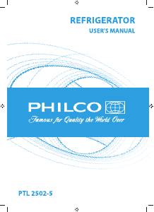 Manual Philco PTL 2502-5 Refrigerator
