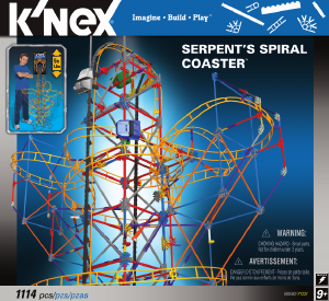 Manual K'nex set 50090 Thrill Rides Serpents spiral roller coaster
