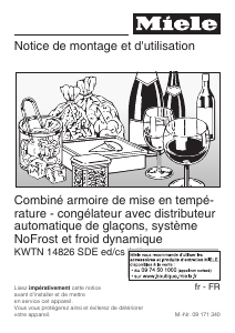 Mode d’emploi Miele KWTN 14826 SDE Réfrigérateur combiné