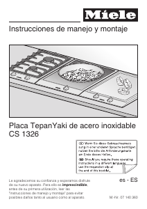 Manual de uso Miele CS 1326 Placa