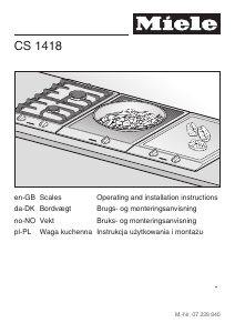 Brugsanvisning Miele CS 1418 Køkkenvægt