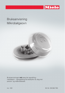 Bruksanvisning Miele M 6022 SC Mikrobølgeovn