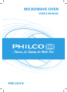 Manual Philco PMD 2525 B Microwave