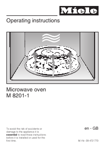 Manual Miele M 8201-1 Microwave