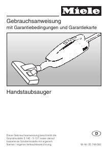 Bedienungsanleitung Miele S 147 Staubsauger