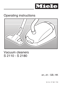 Manual Miele S 2110 Vacuum Cleaner