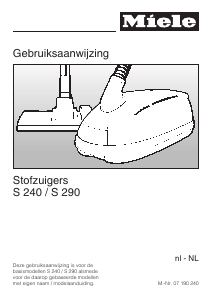 Handleiding Miele S 290 Stofzuiger