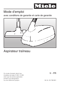 Mode d’emploi Miele S 290 Aspirateur