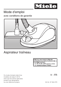 Mode d’emploi Miele S 4212 Aspirateur