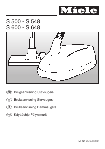 Käyttöohje Miele S 511 Pölynimuri