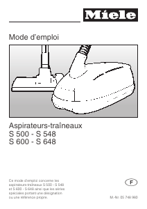 Mode d’emploi Miele S 511-1 Aspirateur