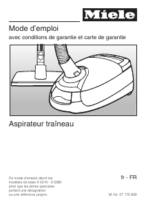 Mode d’emploi Miele S 5210 Aspirateur