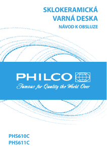 Manuál Philco PHS 610 C Varná deska