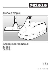 Mode d’emploi Miele S 658 Aspirateur