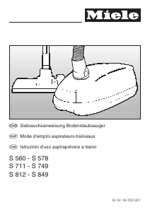 Mode d’emploi Miele S 712 Aspirateur