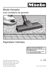 Mode d’emploi Miele S 762 Aspirateur
