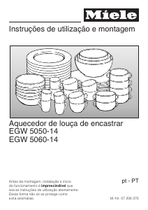 Manual Miele EGW 5060-14 Gaveta de aquecimento