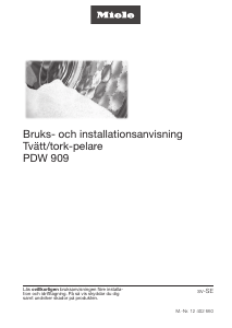 Bruksanvisning Miele PDW 909 Kombinerad tvätt-tork