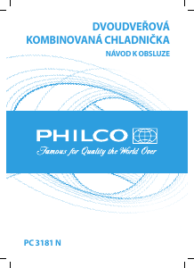 Manuál Philco PC 3181 N Lednice s mrazákem