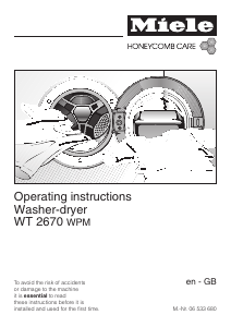Manual Miele WT 2670 WPM Washer-Dryer