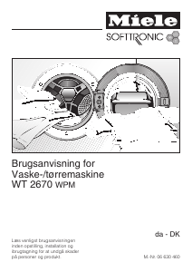 Brugsanvisning Miele WT 2670 WPM Vaske-tørremaskine