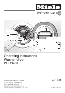 Manual Miele WT 2670 Washer-Dryer