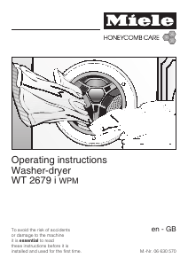 Manual Miele WT 2679 i WPM ED Washer-Dryer
