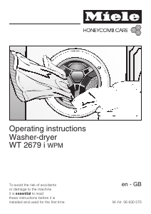 Handleiding Miele WT 2679 i WPM Was-droog combinatie