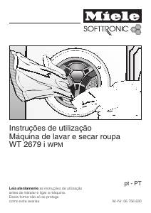 Manual Miele WT 2679 i WPM Máquina de lavar e secar roupa