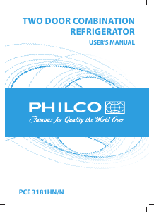 Manual Philco PCE 3181 HN Fridge-Freezer