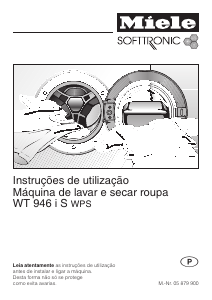 Manual Miele WT 946I S Máquina de lavar e secar roupa