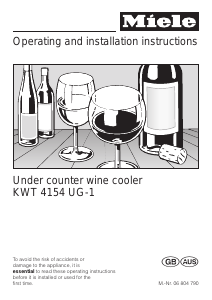 Manual Miele KWT 4154 UG-1 Wine Cabinet