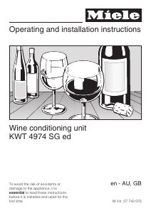 Manual Miele KWT 4974 SG ed Wine Cabinet
