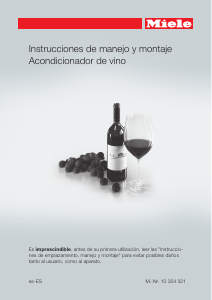 Manual de uso Miele KWT 6112 iG Vinoteca