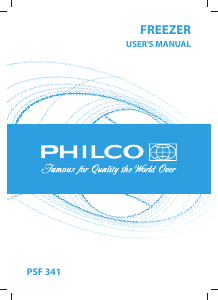 Manual Philco PSF 341 Freezer